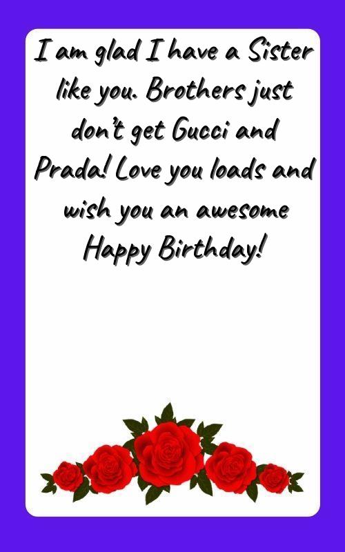 short quotes for sister birthday